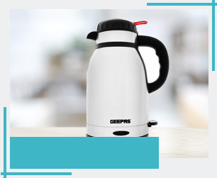 Geepas Electric Kettle Cordless Stainless Steel Jug 1.8L Overheat Protection