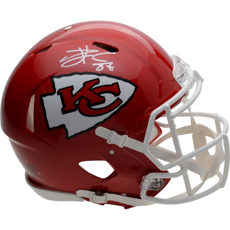 TRAVIS KELCE Autographed Kansas City Chiefs Authentic Speed Helmet ...