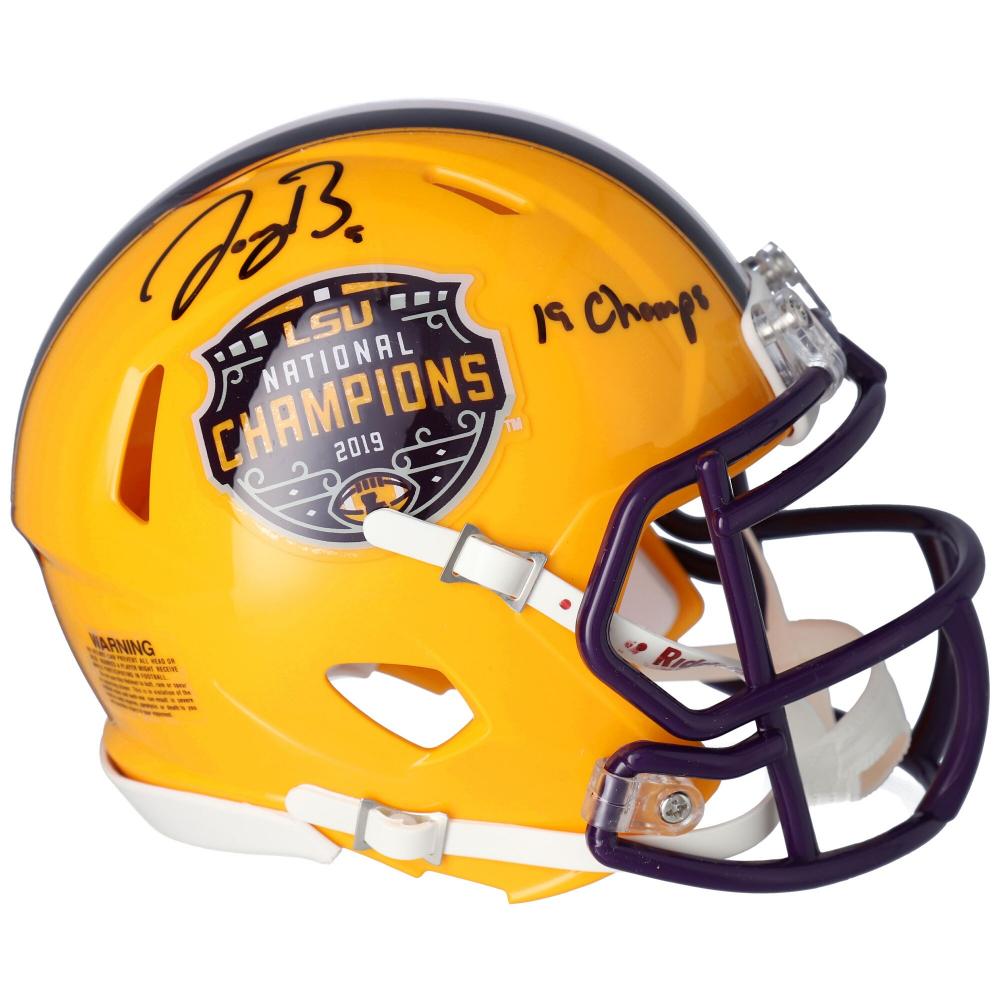 joe burrow autographed lsu helmet