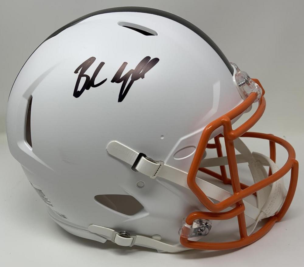 baker mayfield autographed helmet