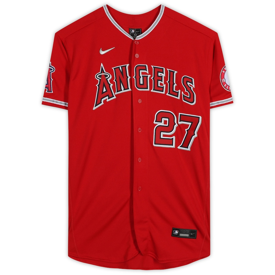 MIKE TROUT Autographed Angels Red Authentic Nike Jersey MLB AUTHENTIC ...