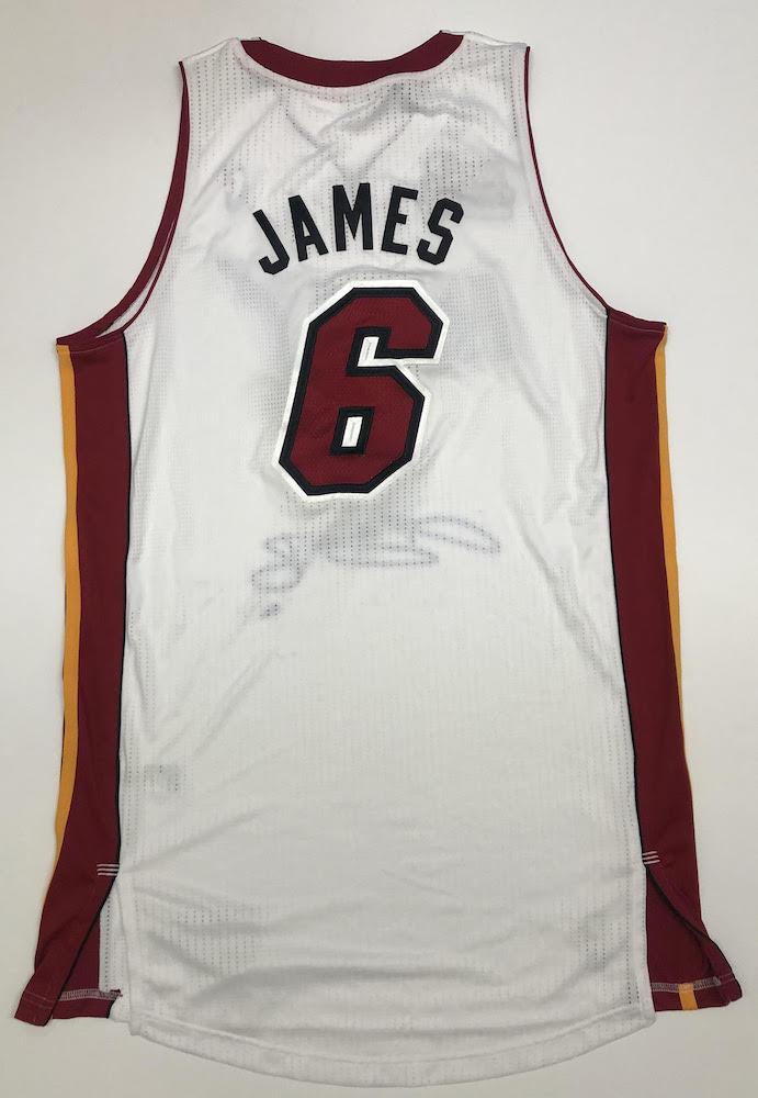 lebron james signed miami heat jersey