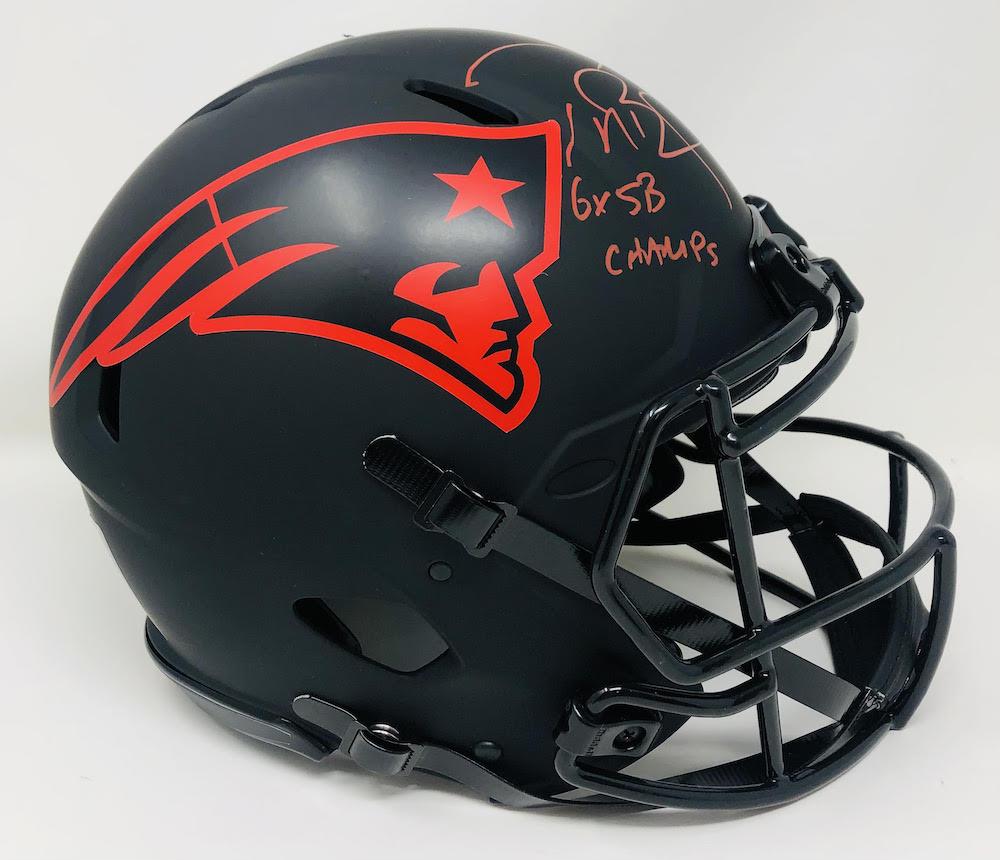 brady signed helmet