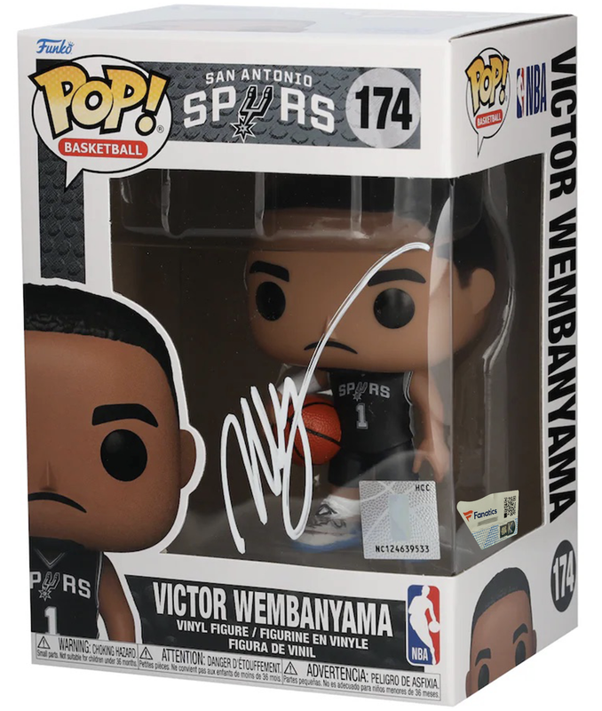 Victor Wembanyama Autographed Spurs NBA Funko POP! #174 Figurine