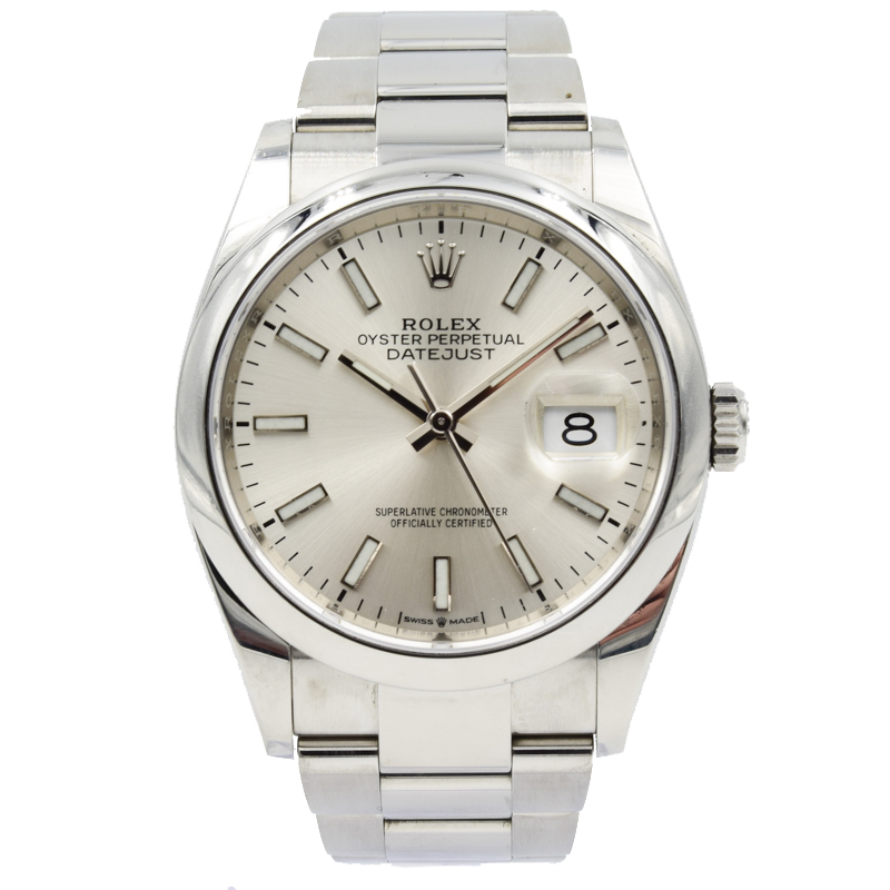 rolex 126200 silver