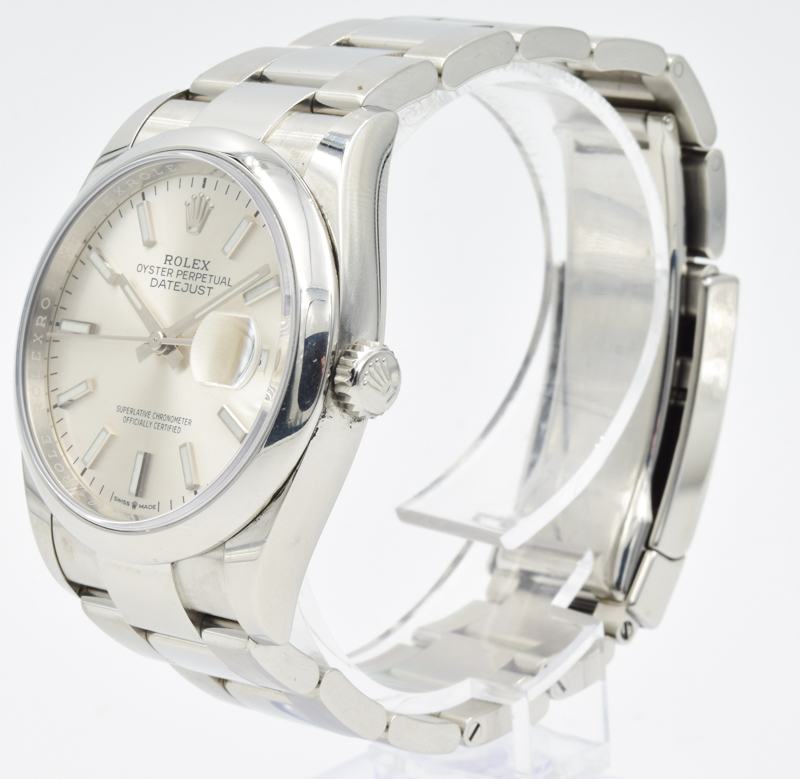 rolex 126200 silver