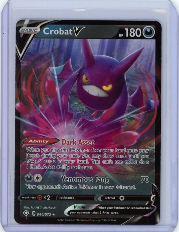 Pokemon - Shining Fates - Crobat V- 044/072- Ultra Rare | eBay