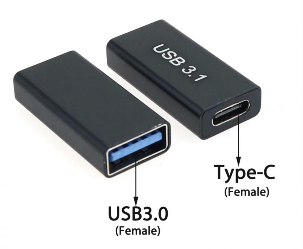 USB 3.0 Coupler Female to USB Type C Female Adapter Extender Converter ...