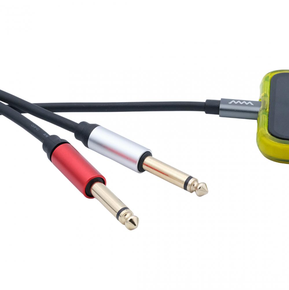 8Pin to 2 x 6.35mm 1/4 inch Guitar Audio Cable For Amplifier Mixing