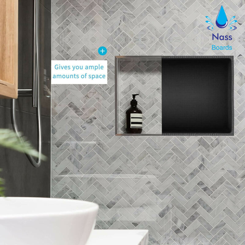 Shower Niche 4 Sizes Tileable Shelf Wet Room Recess, Free 5m Tape No